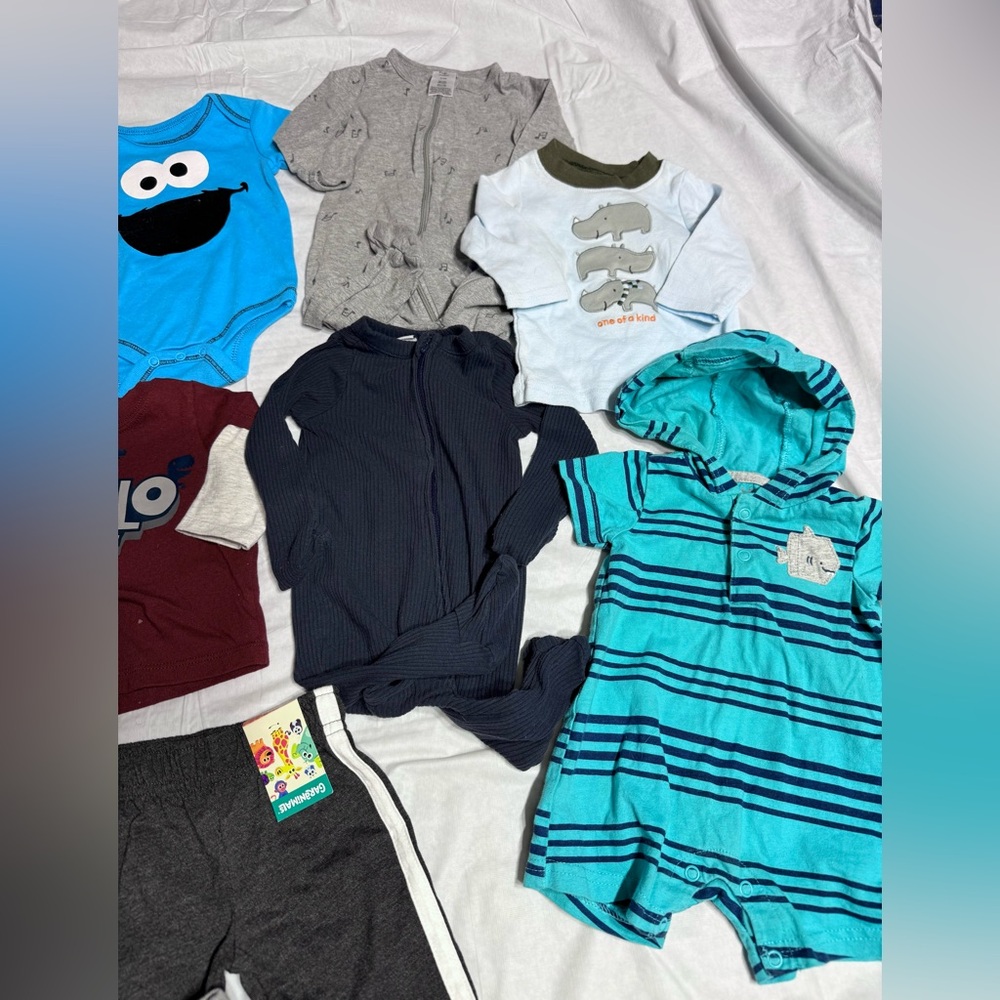 Baby Boy Clothing Bundle Size 0-3 Months Carter’s, Gerber, Garanimals and more - Picture 4 of 7